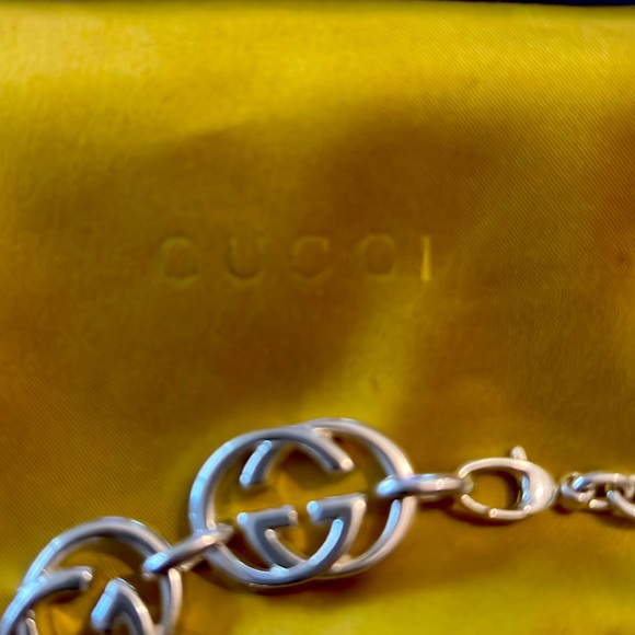 Gucci Britt Sterling interlocking Double G station bracelet - Picture 2 of 4